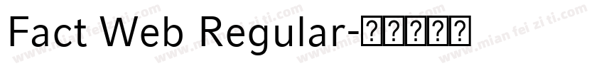 Fact Web Regular字体转换
